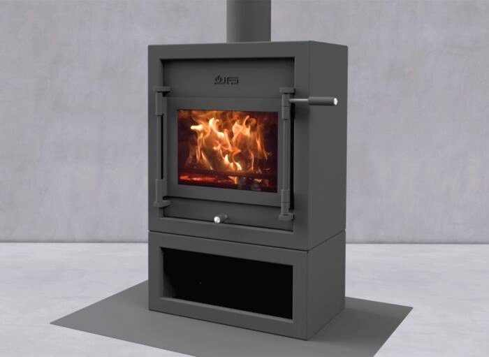 Jacobus 9 Kwadraat - Kaminofen aus Stahl mit einer Leistung von 9 kW